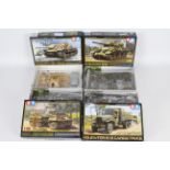 Tamiya - Four boxed plastic model military vehicle kits in 1:48 scale by Tamiya.