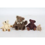 Orkid Bears - Four small bears - Bears have plastic and stitched eyes.