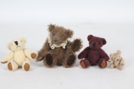 Orkid Bears - Four small bears - Bears have plastic and stitched eyes.