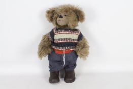 Bears by Pat Morris - A brown-coloured mohair teddy bear named 'Sebastian'.