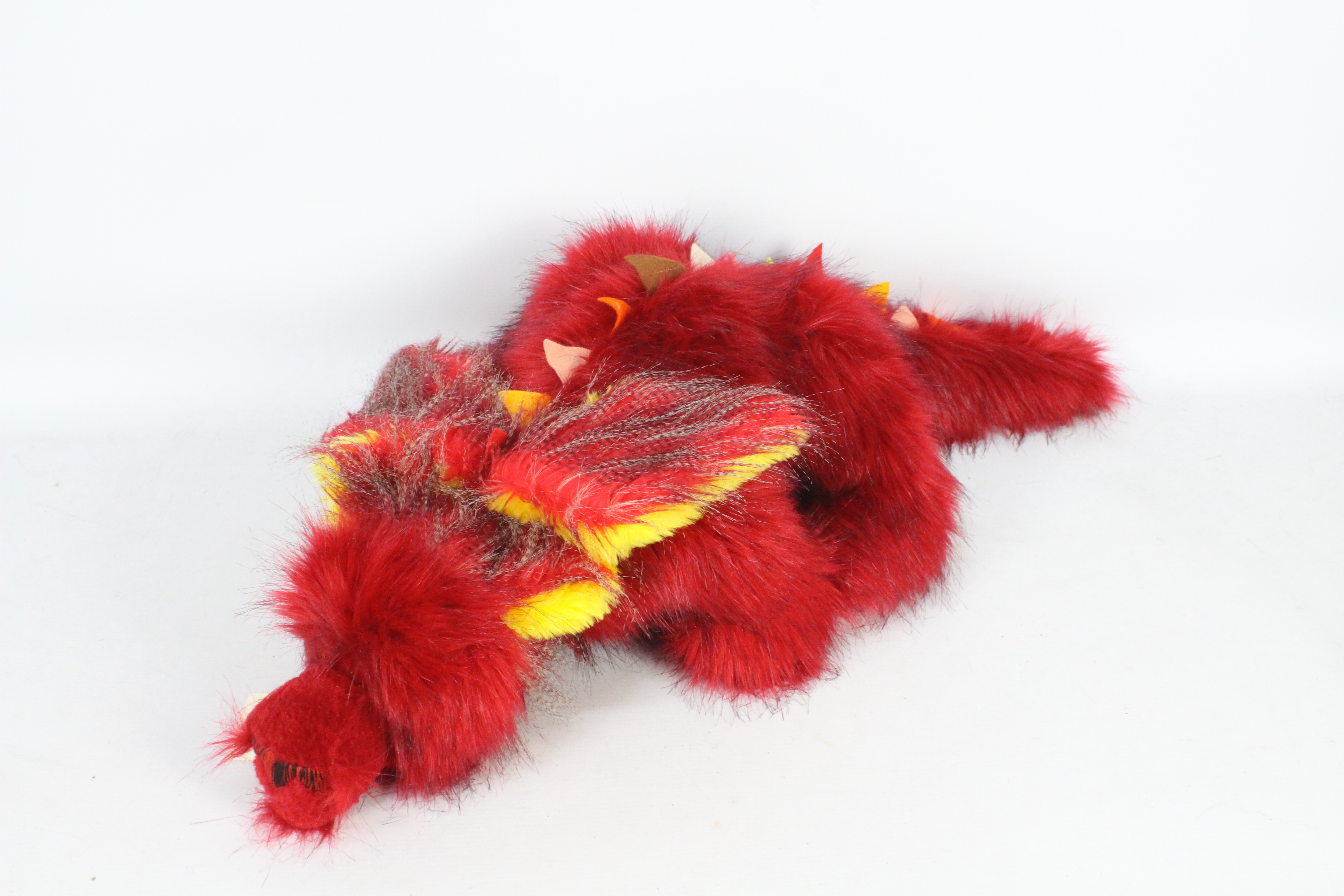 Wendy Woo Creations - A faux fur soft toy dragon with glass eyes and stitched nose. - Image 2 of 7