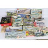 Airfix - Heller - Revell - Hasegawa - Frog - 13 x boxed aircraft model kits and 7 x boxes of spare