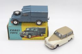 Corgi - 2 Corgi Toy Cars. #351 Land Rover RAF Vehicle 1958. Boxed.