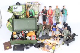 Action Man - A collection of 12 figures from the 1990's including attack dog and a box of various