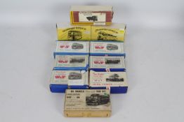 W&T (Mike Toman), - 10 boxed 2mm and mainly 4mm / 1:76 scale white metal model vehicle kits.