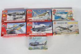 Airfix - Seven boxed 1:72 plastic military aircraft model kits from Airfix.