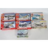 Airfix - Seven boxed 1:72 plastic military aircraft model kits from Airfix.