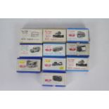 W&T (Mike Toman) - 10 boxed 2mm and mainly 4mm / 1:76 scale white metal model vehicle kits.