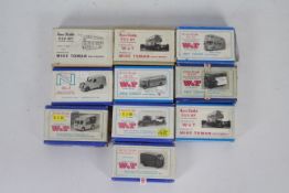 W&T (Mike Toman) - 10 boxed 2mm and mainly 4mm / 1:76 scale white metal model vehicle kits.