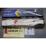 A Lanyu hobby remote control airplane with decals. There is no controller or remote control unit.