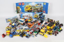 Lego - A collection of Lego vehicles including # 5765 Creator Truck,