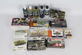 Vallejo, Hataka, AK Interactive, Ammo mig, Others - A collection of modellers airbrush paints,