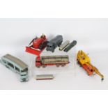 Dinky - a collection of playworn Dinky diecast model vehicles to include a Bedford Car Transporter,