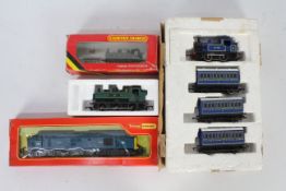 Hornby - 3 x 00 gauge locos, an 0-4-0 tank loco with 3 x coaches # R255,