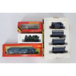 Hornby - 3 x 00 gauge locos, an 0-4-0 tank loco with 3 x coaches # R255,