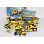 Lego - A collection of Lego Construction vehicles including Cement Mixer # 60018, Crane # 60026,