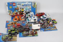Lego - A collection of unboxed 10 x Lego City vehicles including Police Car # 60048,