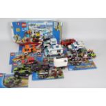 Lego - A collection of unboxed 10 x Lego City vehicles including Police Car # 60048,