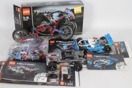 Lego - 3 x boxed Lego Technic sets, Getaway Truck # 42090, Police Pursuit # 42091,