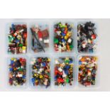 Lego - 8 x tubs of over 100 x Lego figures and accessories including Astronaut, Police,