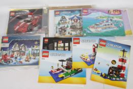 Lego - a quantity of instruction booklets to include #8156 #10216 #10235 #10222 #3300003 #41015 and