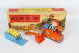 Yonezawa - A boxed tinplate Shuttling Dog Train with loading and unloading action. # 10870.
