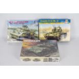 Italeri. Academy - Three boxed 1:35 scale plastic model tank kits.