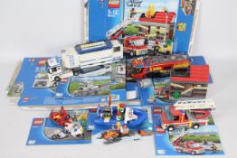 Lego - 6 x Lego City vehicles, Police Truck # 60044, Fire Truck # 6003, Airport Fire Truck # 60061,