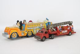 Modern Toys - 2 x tinplate Fire Engines,