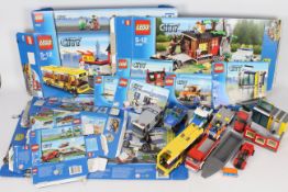 Lego - A collection of Lego vehicles including # 7641 City Bus, # 60017, Recovery Truck, # £661,