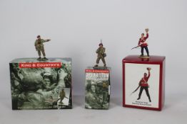 King & Country, Britains - Three boxed soldier figures.
