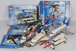 Lego - A collection of 5 x Lego aircraft including # 60013 Coast Guard Rescue set,