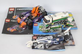 Lego - 3 x boxed sets, Technic Land Speed Record car # 42033, Technic Racing Kart # 42048,