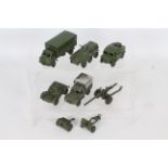 Dinky Toys Military Bundle 5 vehicles and 3 trailers. Includes #688 Field Artillery Tractor.