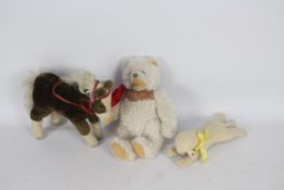 Steiff - Three Steiff plush toys.