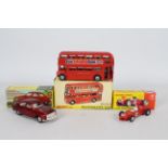 Dinky - 3 x boxed models, # 156 Saab 96, # 242 Ferrari Racing Car and # 289 Routemaster Bus.