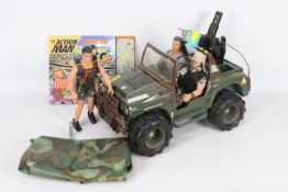 Action Man - A collection including Jeep, accessories, 3 x Action Men, 1997 Annual, XT-21HQ Jeep,