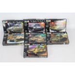 Revell - Seven boxed 1:72 scale plastic military vehicle model kits by Revell.