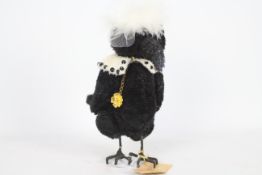 A teddy bird made by Mara Grishina. The