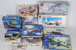 Airfix - Revell - Italeri - Tamiya - Esci - 12 x boxed aircraft model kits including Focke Wulf