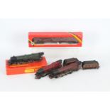 Hornby - A group of 3 x unboxed Princess Class 4-6-2 steam locos and a boxed coach.