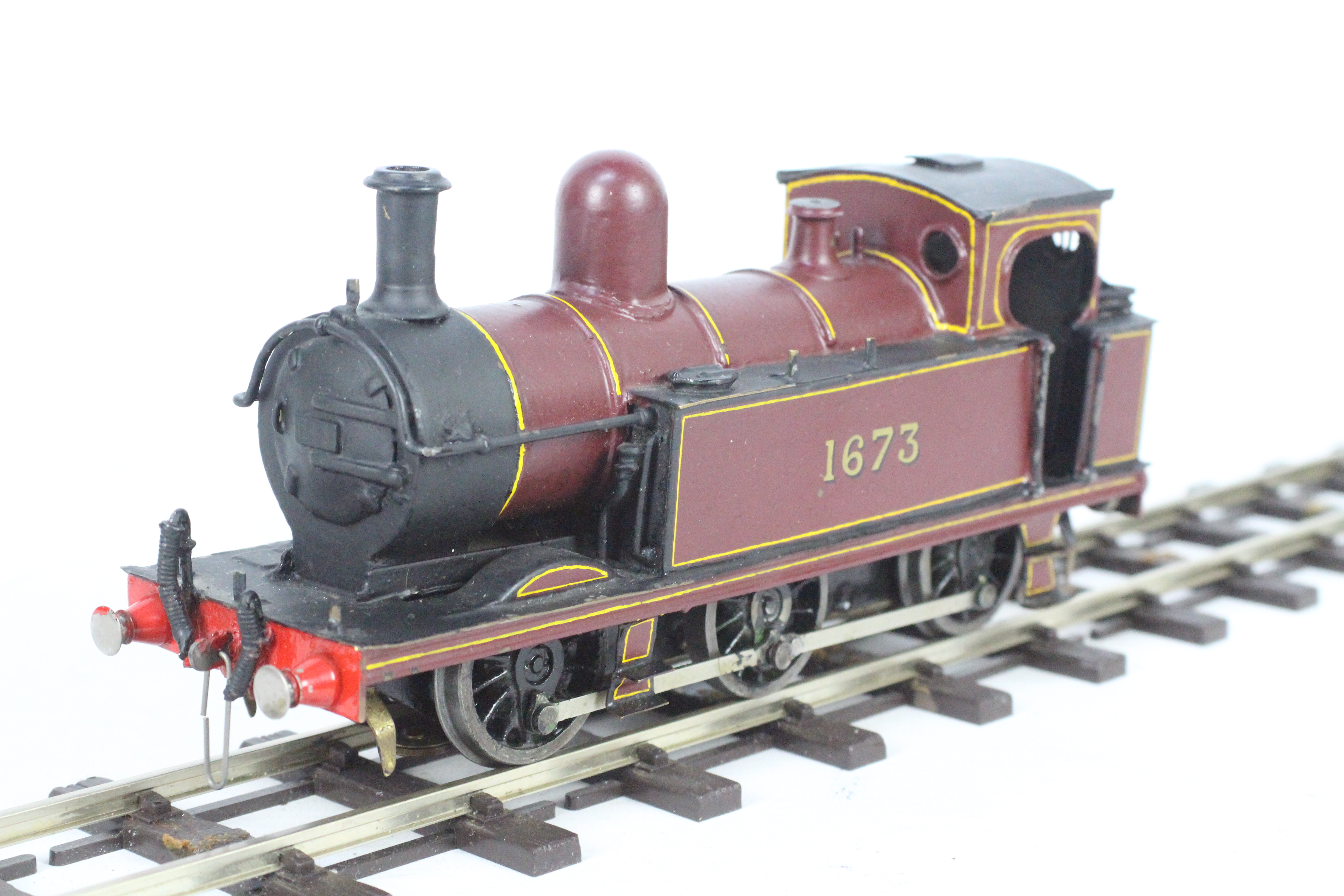 Unknown Maker - A powered brass O gauge kit built 3 rail 0-6-0 Class 1F tank engine. - Image 2 of 5