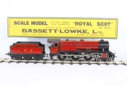 Bassett Lowke - A vintage O gauge 3 rail electric 4-6-0 Royal Scot number 6100 in LMS crimson