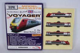 Dapol - A boxed N Gauge Class 220 British Virgin Thames Voyager 4 car DMU. # ND063B.