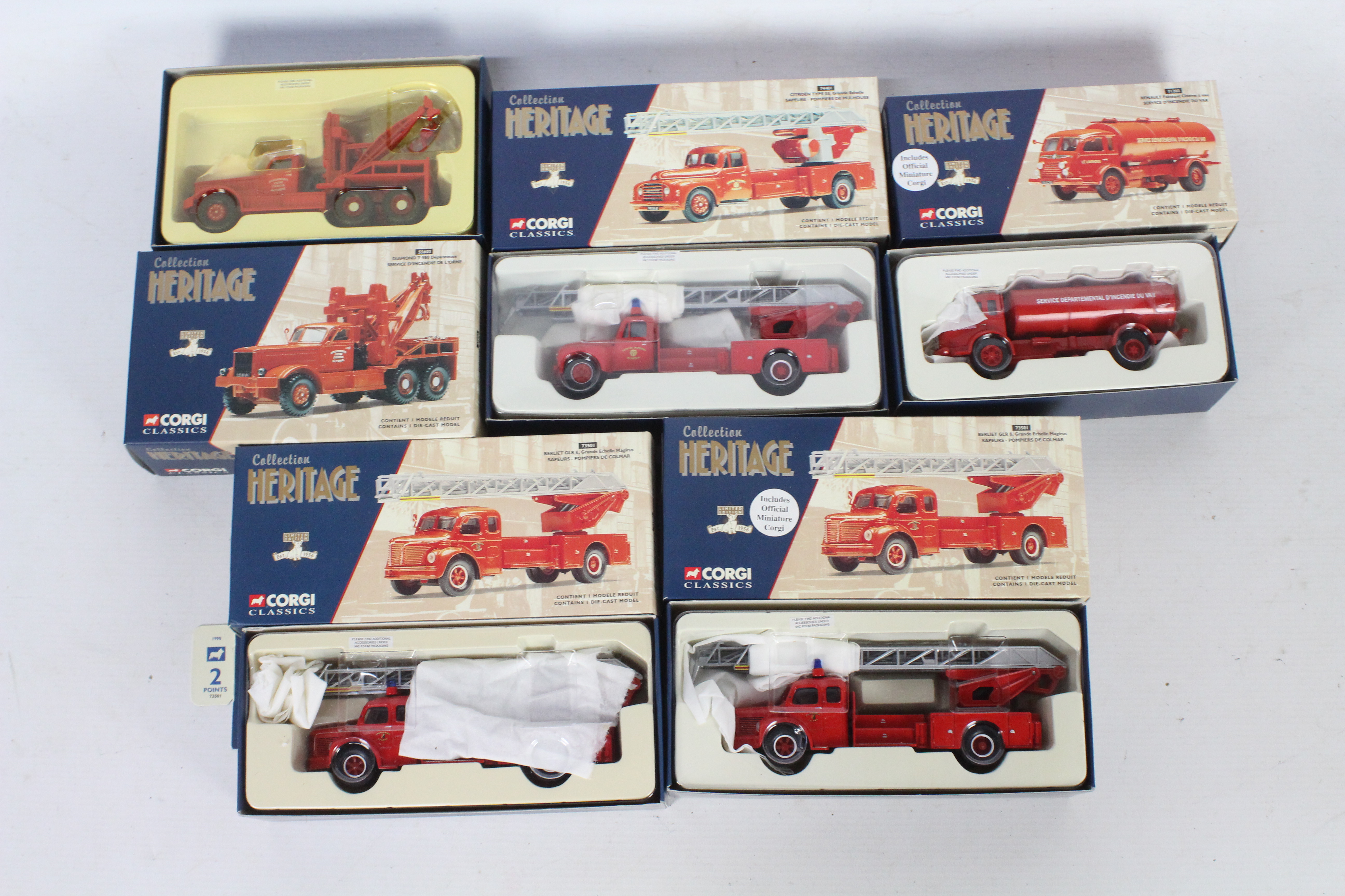 Corgi - Five boxed Limited Edition diecast model Fire Appliances from the Corgi Heritage Collection