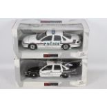 UT Models - Two boxed 1:18 scale UT Models UT0597 Chevrolet Caprice US police cars in Glendale PD