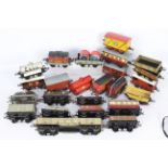 Hornby - A collection of 25 x O gauge wagons and coaches including National Tanker wagon,