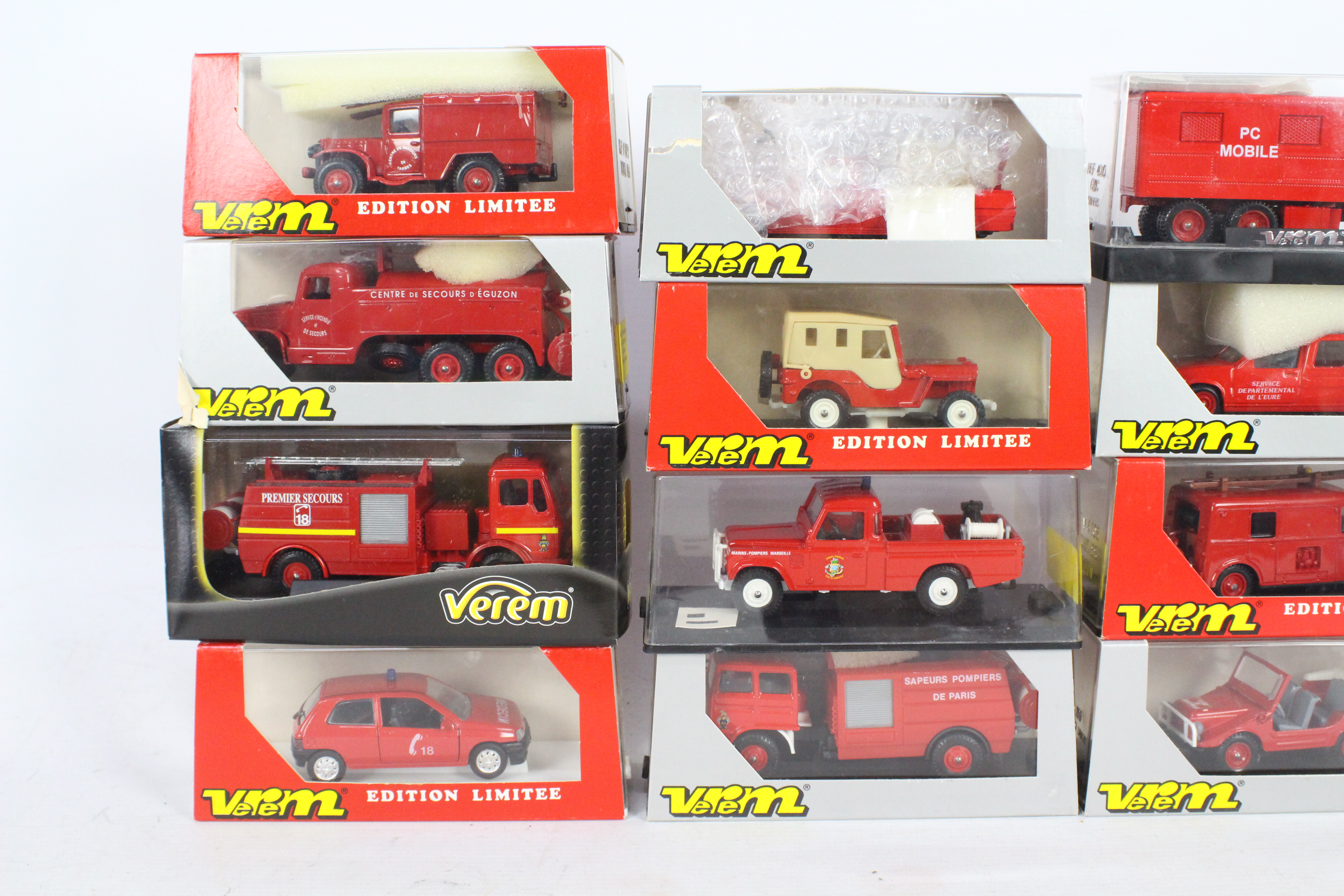 Verem / Solido - A boxed collection of 12 diecast Fire appliances from Verem. - Image 2 of 3