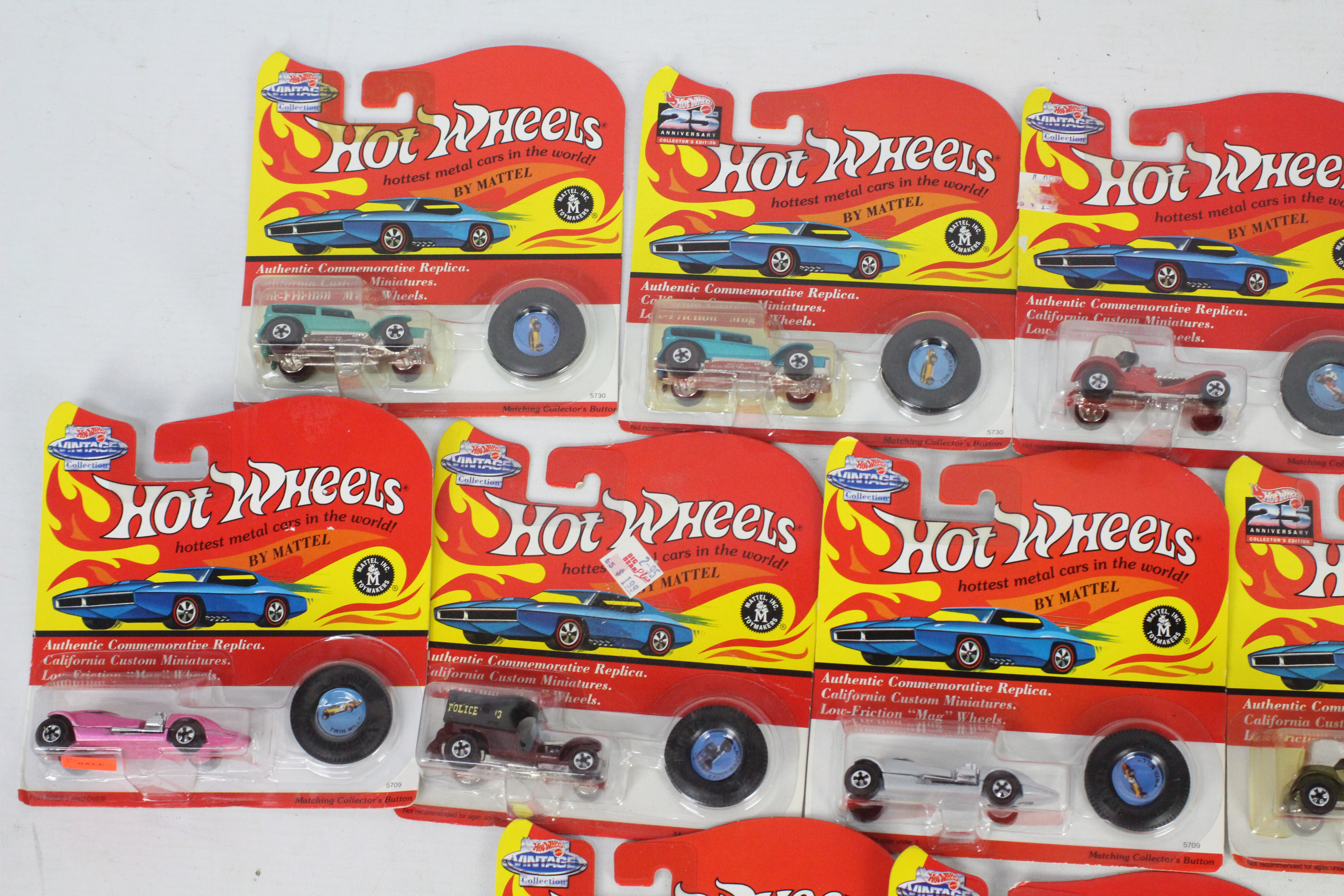 Hot Wheels - Redline - 10 x carded 25th Anniversary models including Red Baron x 4, - Image 4 of 4