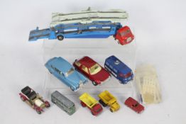 Corgi - Dinky - Matchbox - A group of 9 x vehicles including Bedford Car Transporter # 1101,